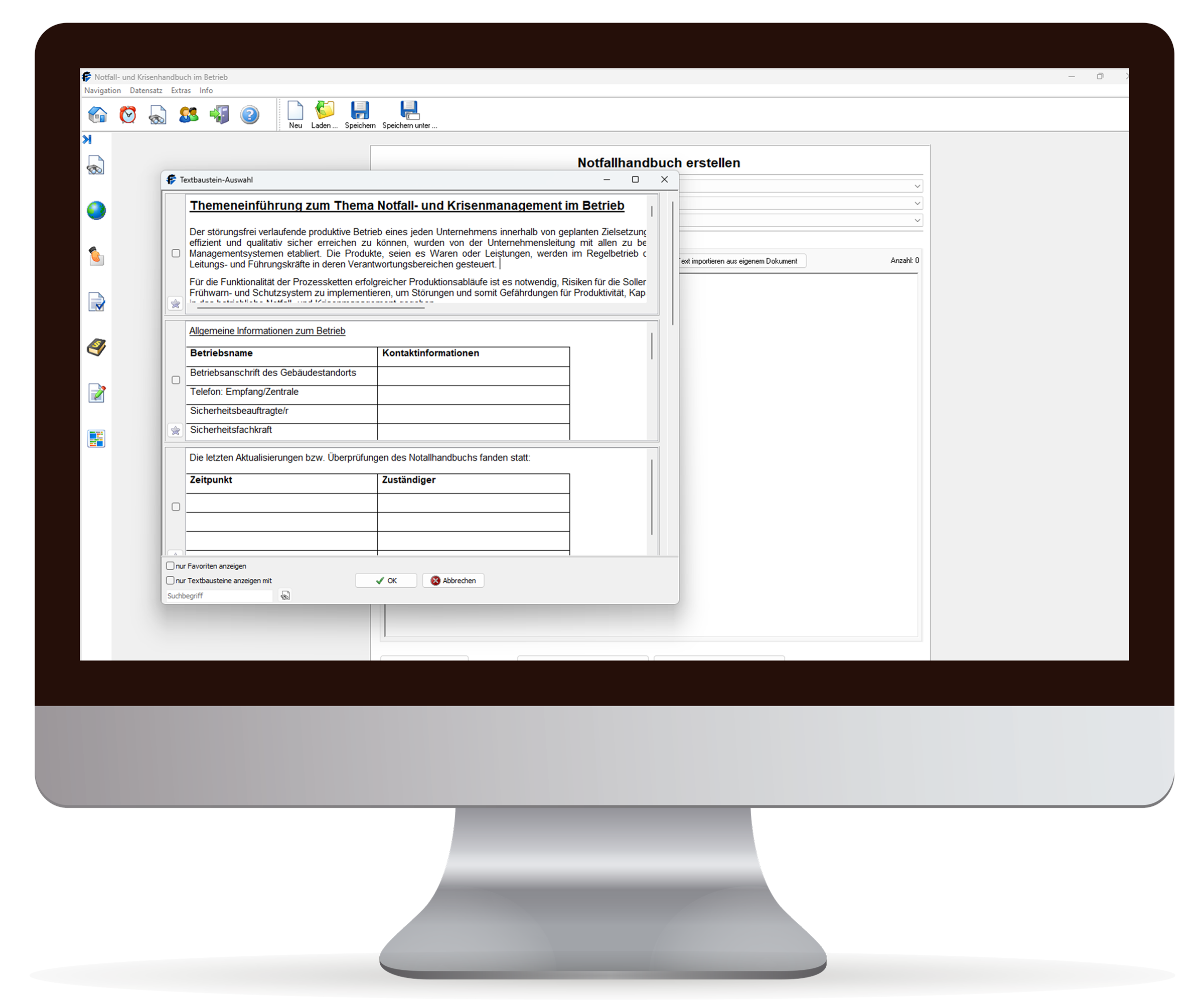 Notfall- und Krisenhandbuch Software