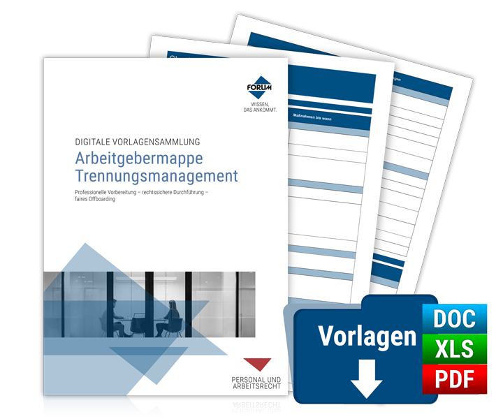 Digitale Vorlagensammlung Arbeitgebermappe Trennungsmanagement
