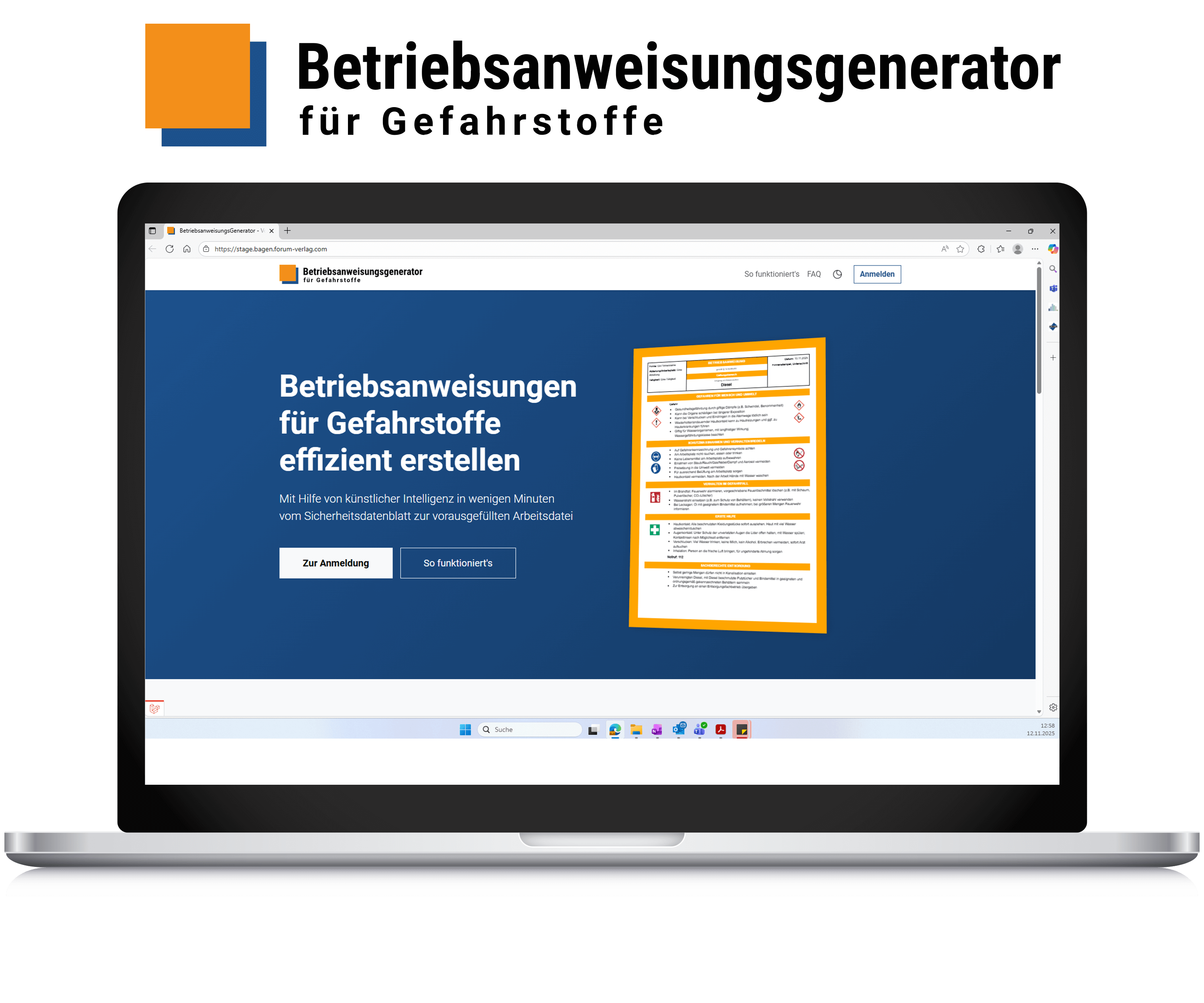 Betriebsanweisungsgenerator für Gefahrstoffe