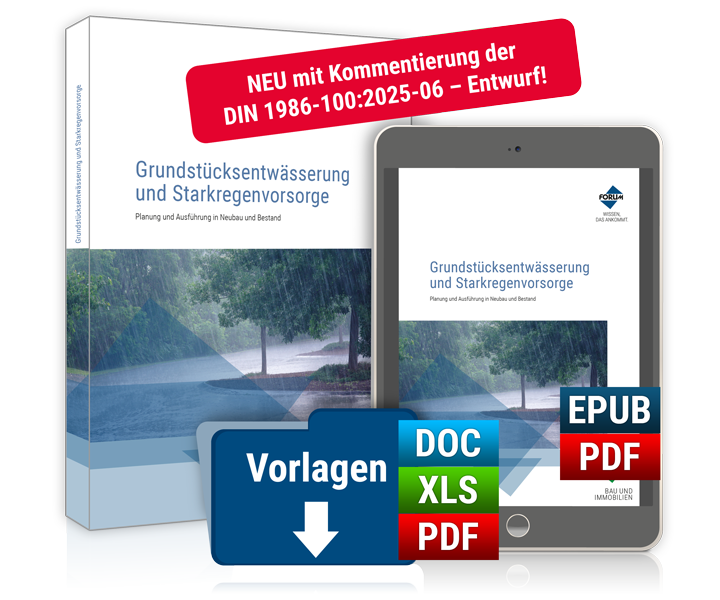 Grundstücksentwässerung und Starkregenvorsorge