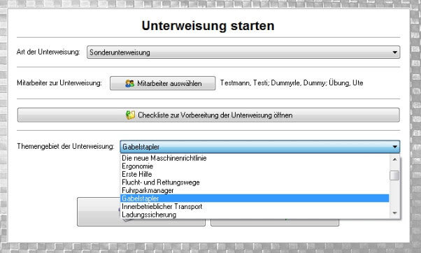 Unterweisung direkt