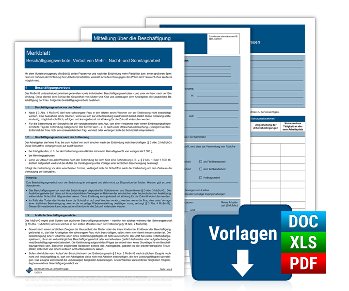 Dokumentenmappe Mutterschutz und Elternzeit